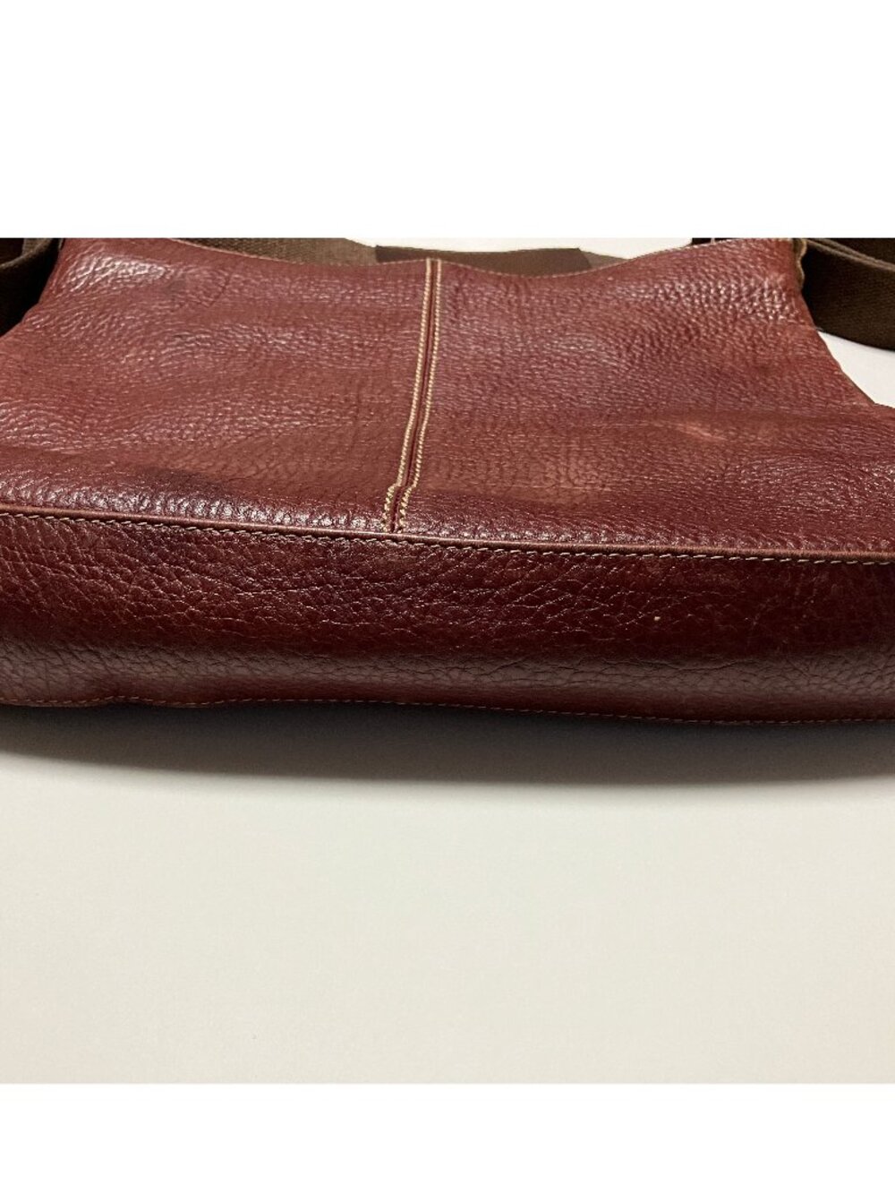 Marco Buggiani Purse, Italian Leather, Maroon/Burgundy, Large - Picture 8 of 13
